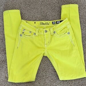 Miss Me Vibrant Yellow Denim Pants